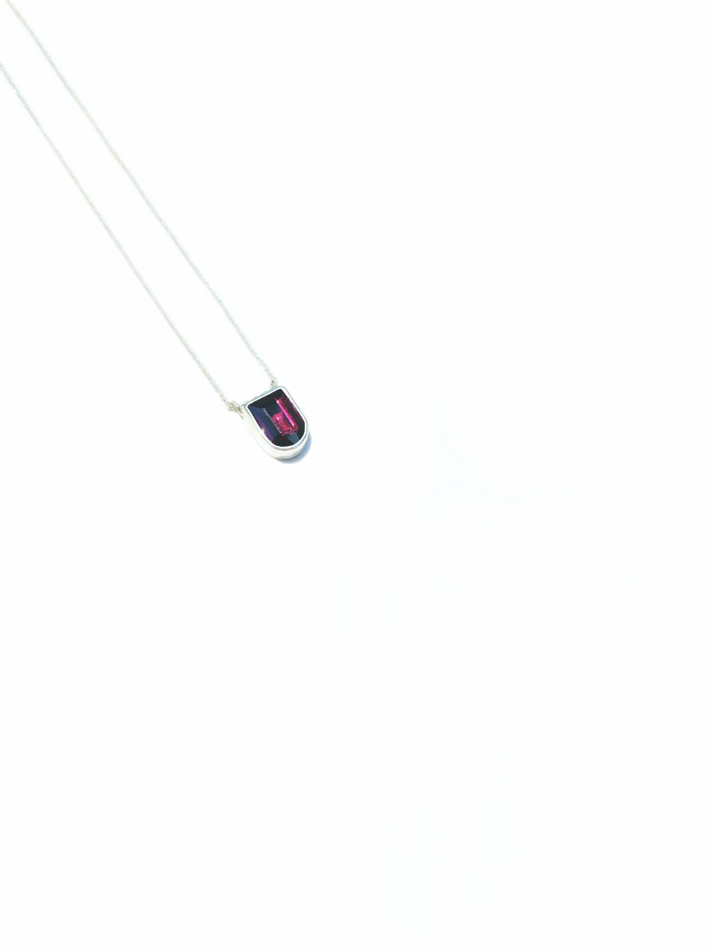 Fancy Cut Garnet Necklace