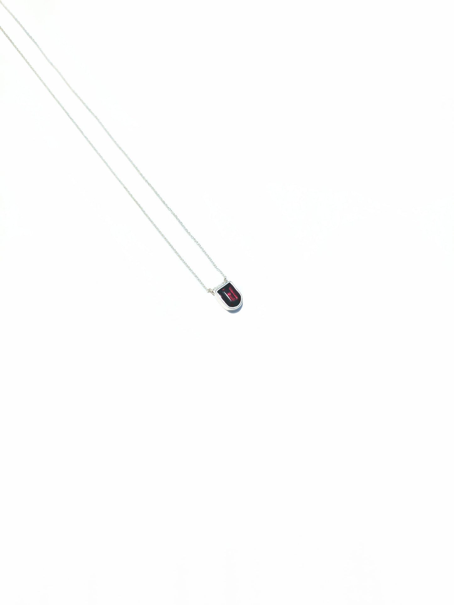 Fancy Cut Garnet Necklace