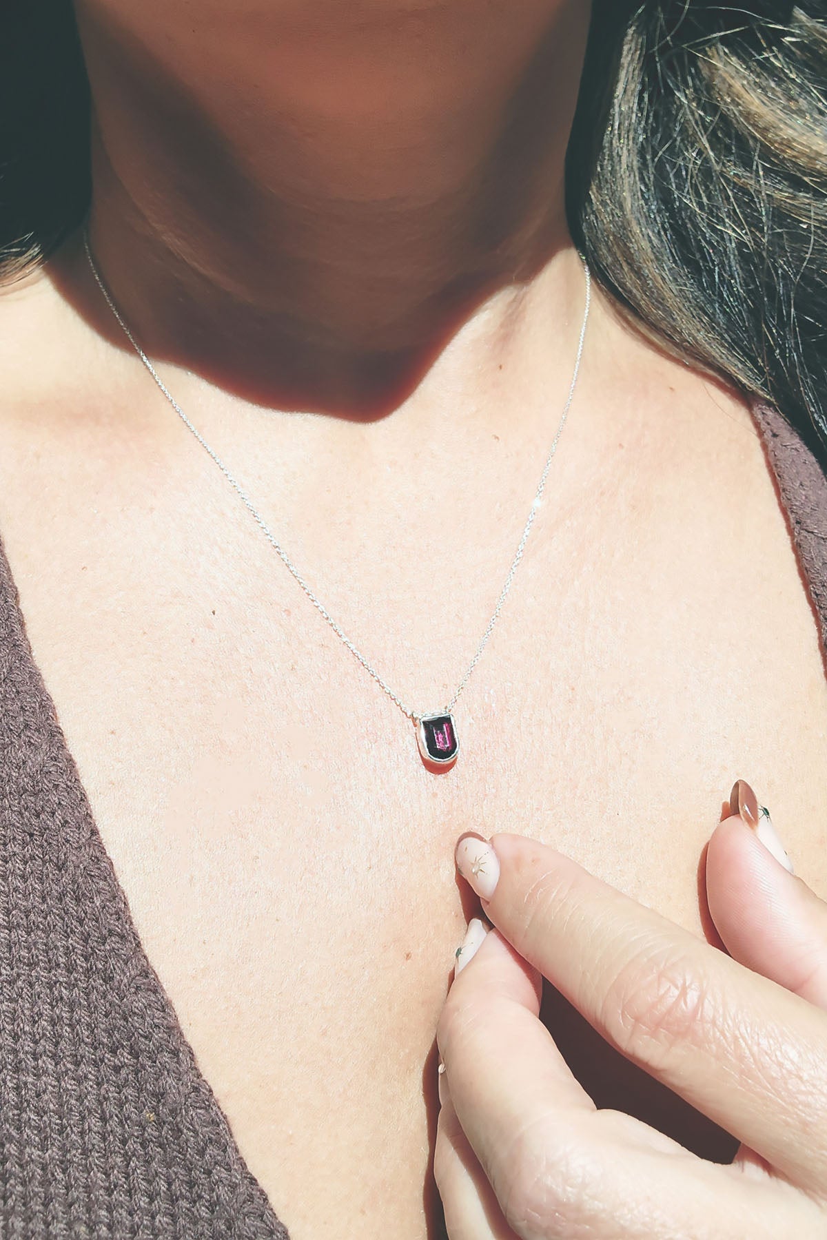 Fancy Cut Garnet Necklace