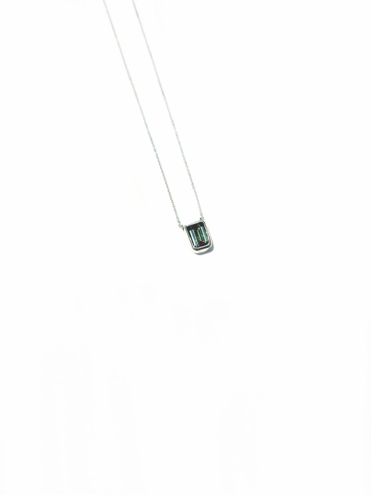 Fancy Cut Green Tourmaline Necklace