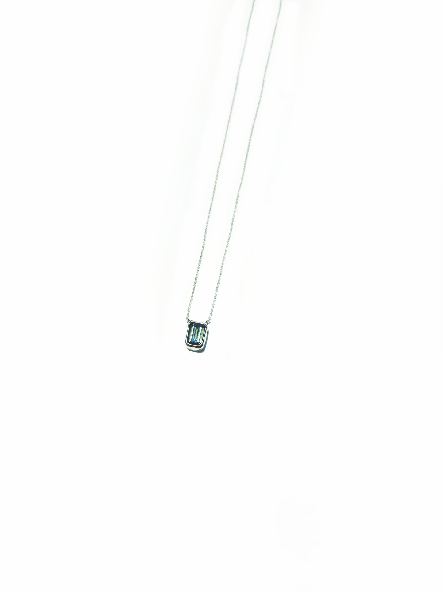 Fancy Cut Green Tourmaline Necklace