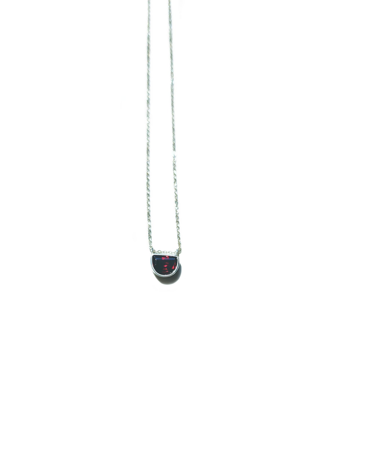 Half-Moon Garnet Necklace