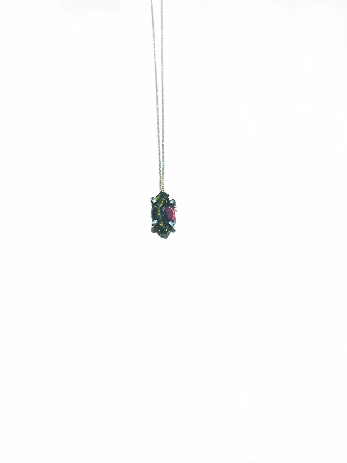 Watermelon Slice Tourmaline Necklace