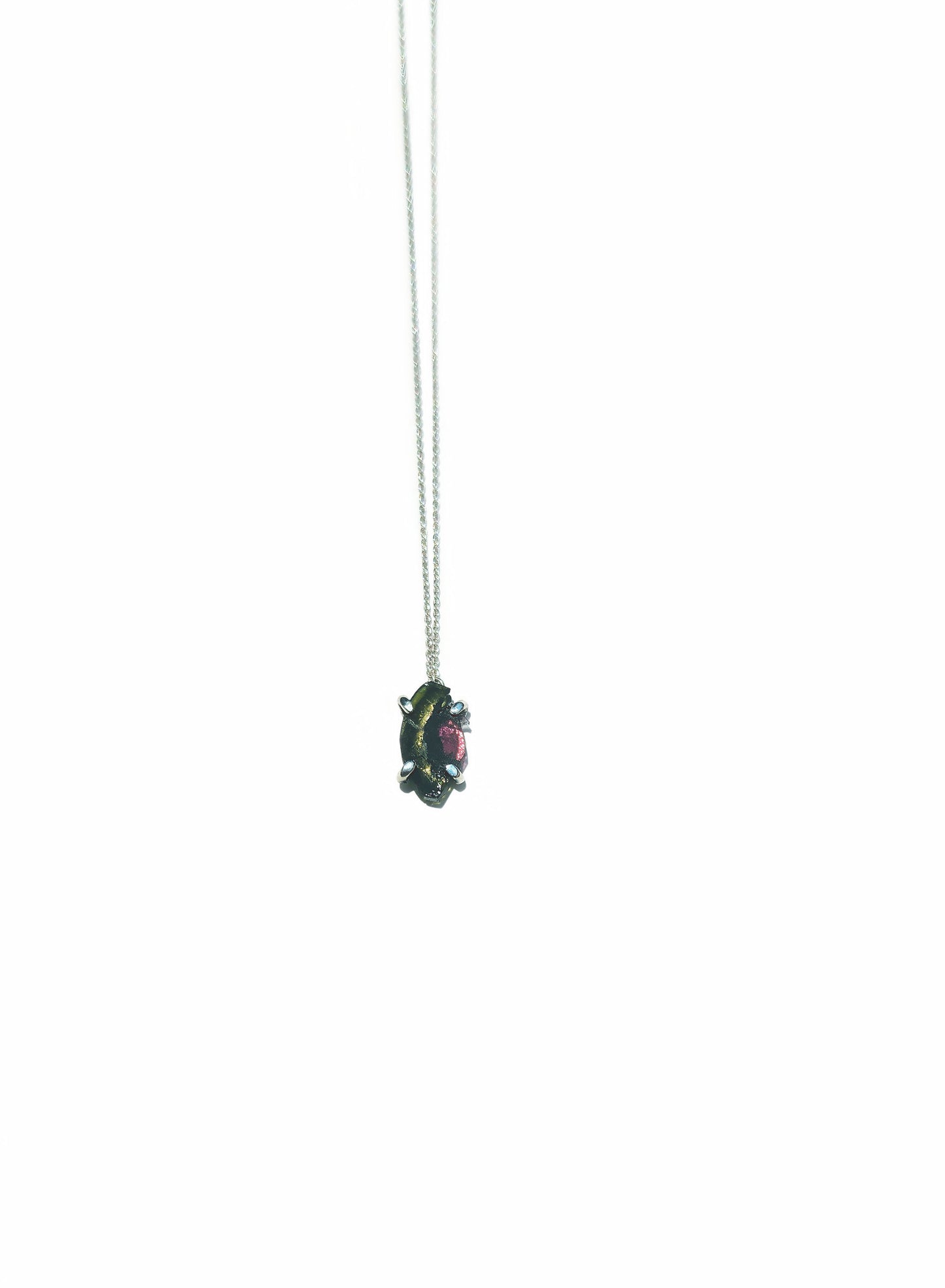 Watermelon Slice Tourmaline Necklace