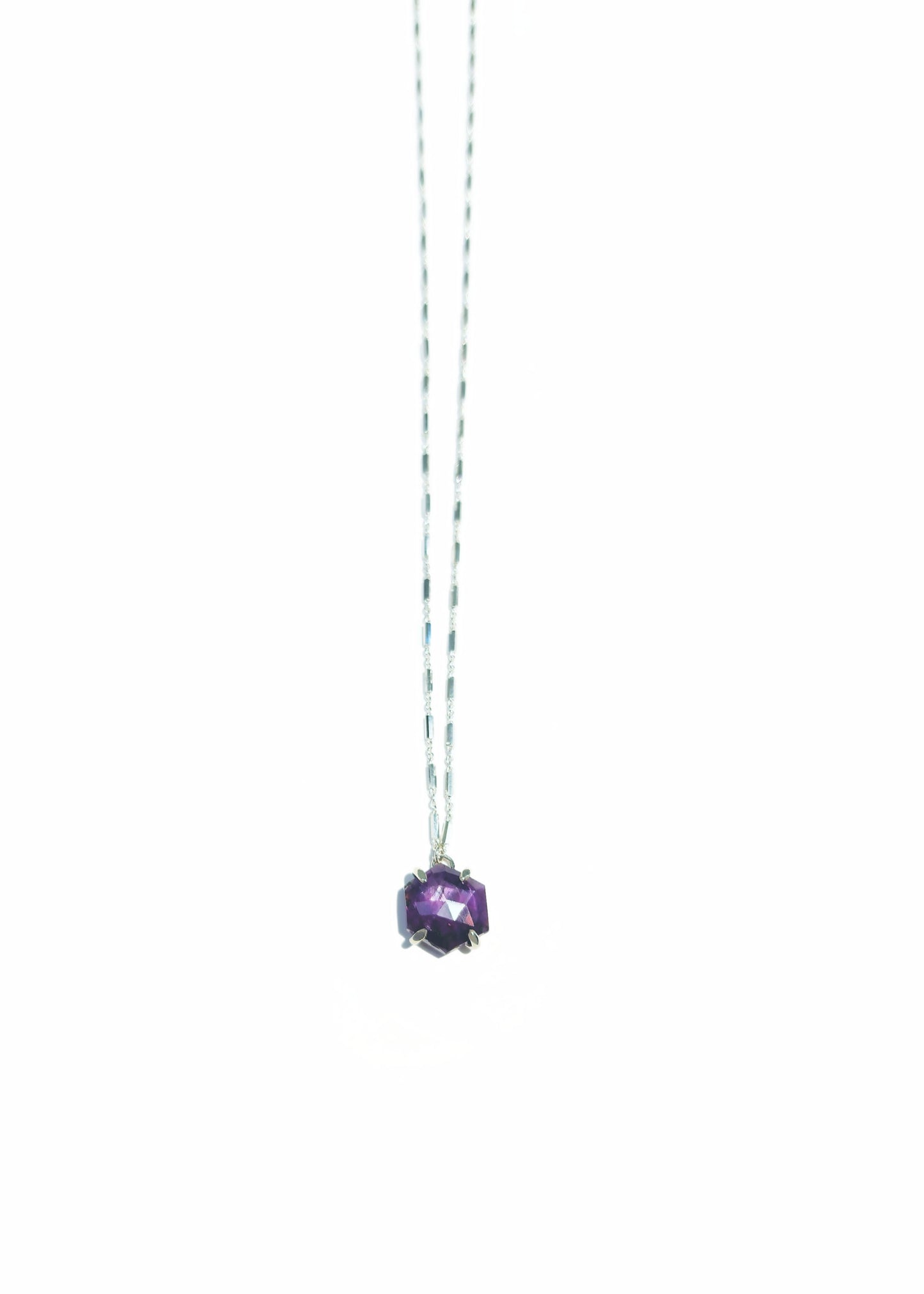Hexagon Rose Cut Star Ruby Necklace
