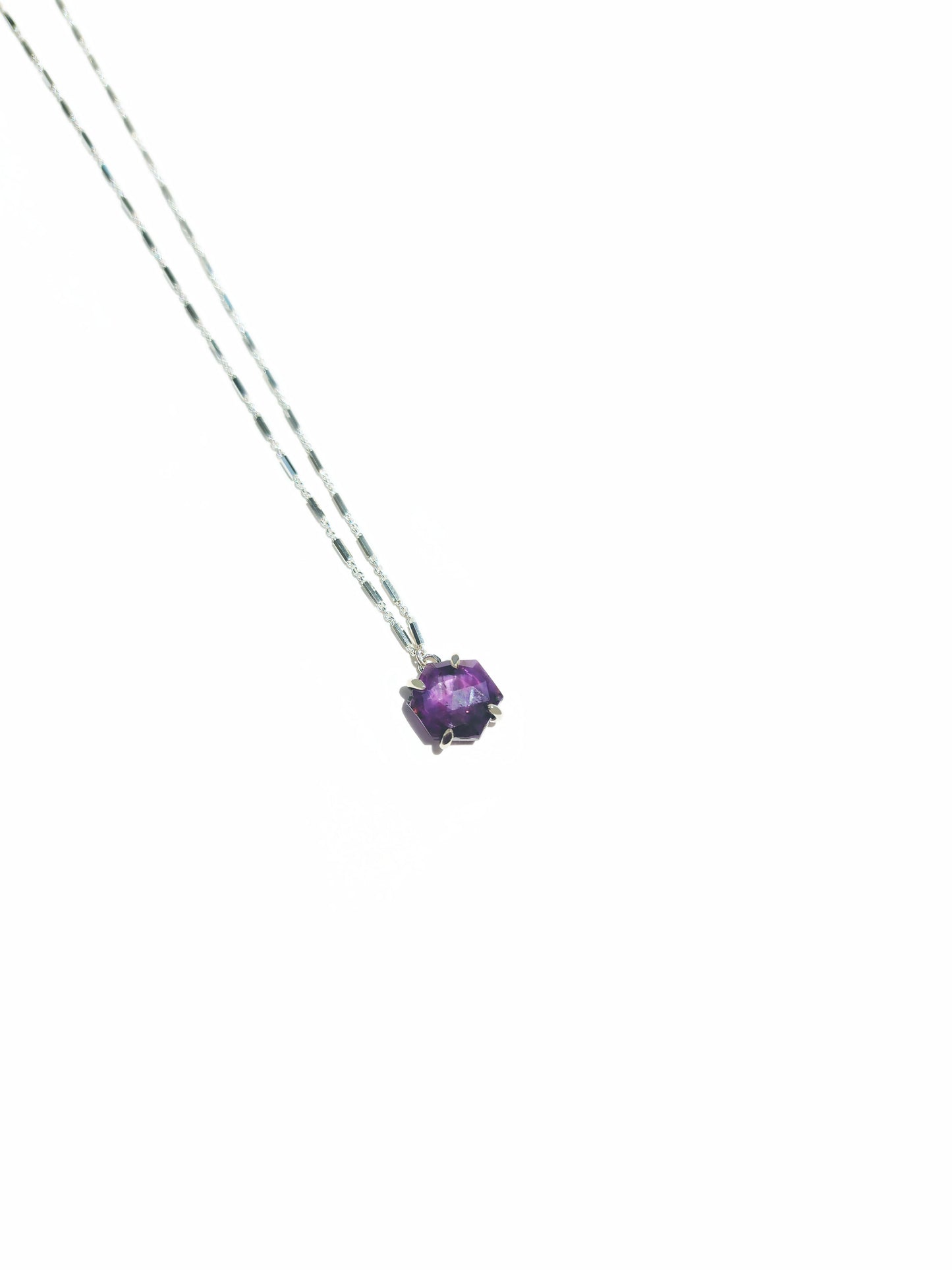 Hexagon Rose Cut Star Ruby Necklace