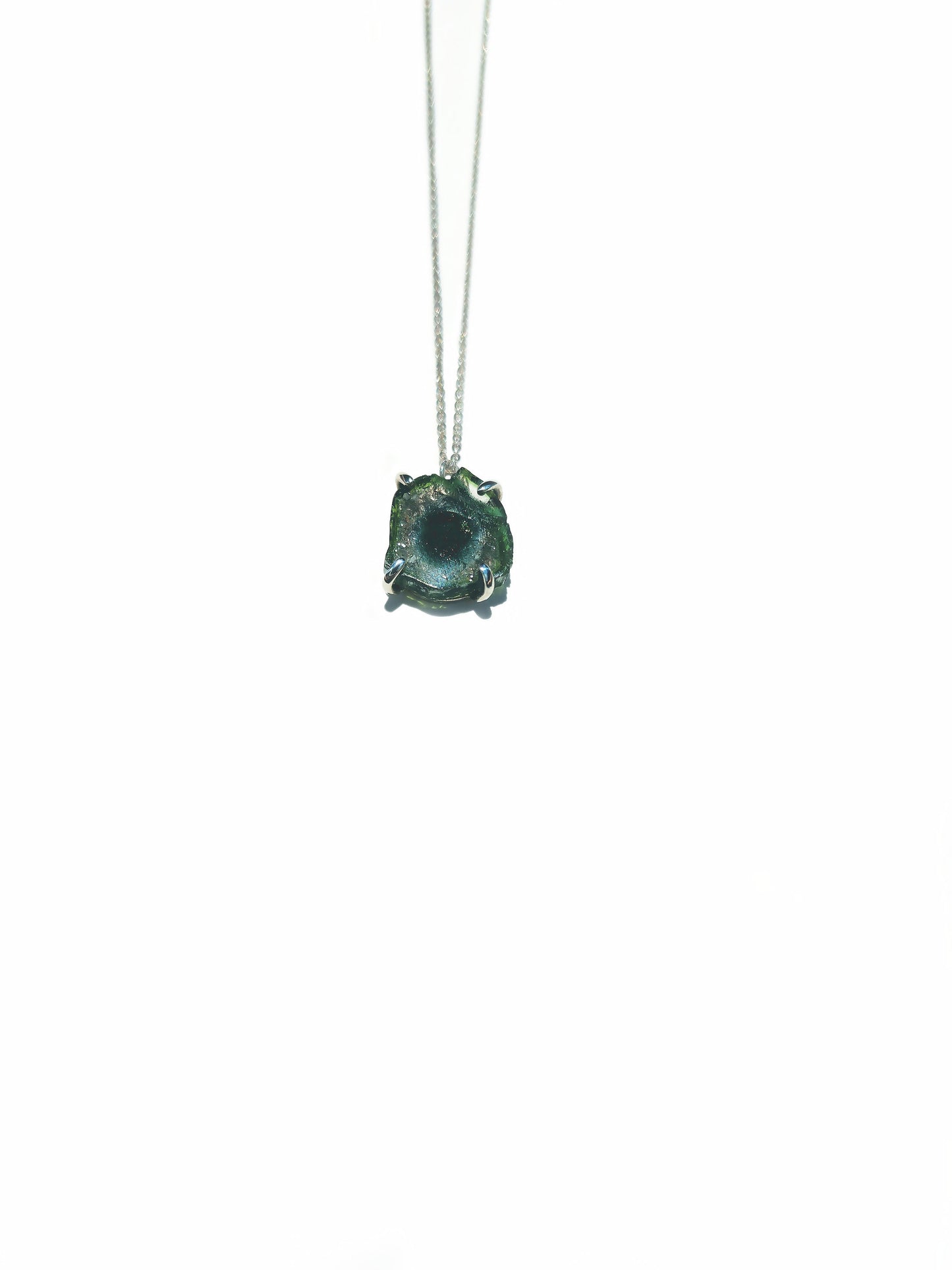 Large Watermelon Slice Tourmaline Necklace