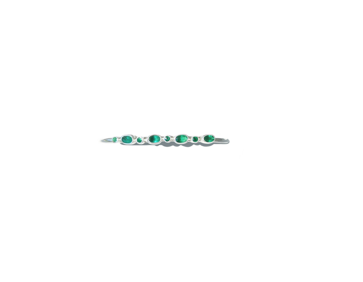 Mixed Shape Emerald Cuff Bracelet