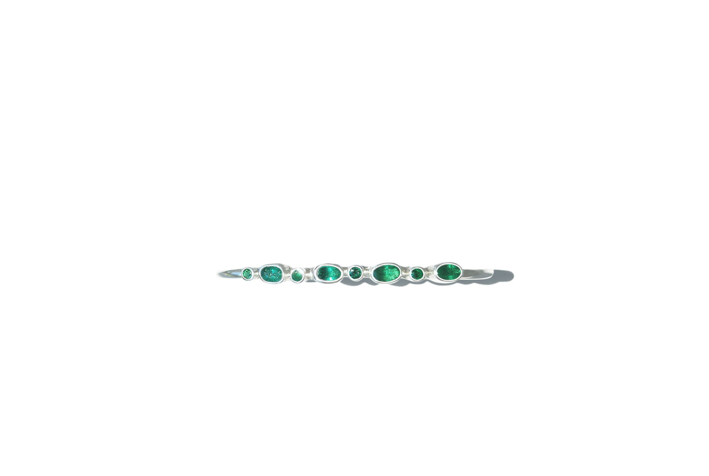 Mixed Shape Emerald Cuff Bracelet