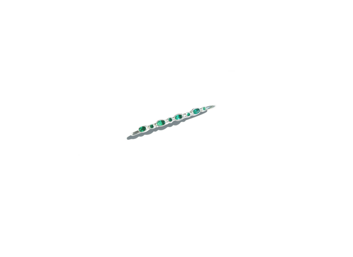 Mixed Shape Emerald Cuff Bracelet