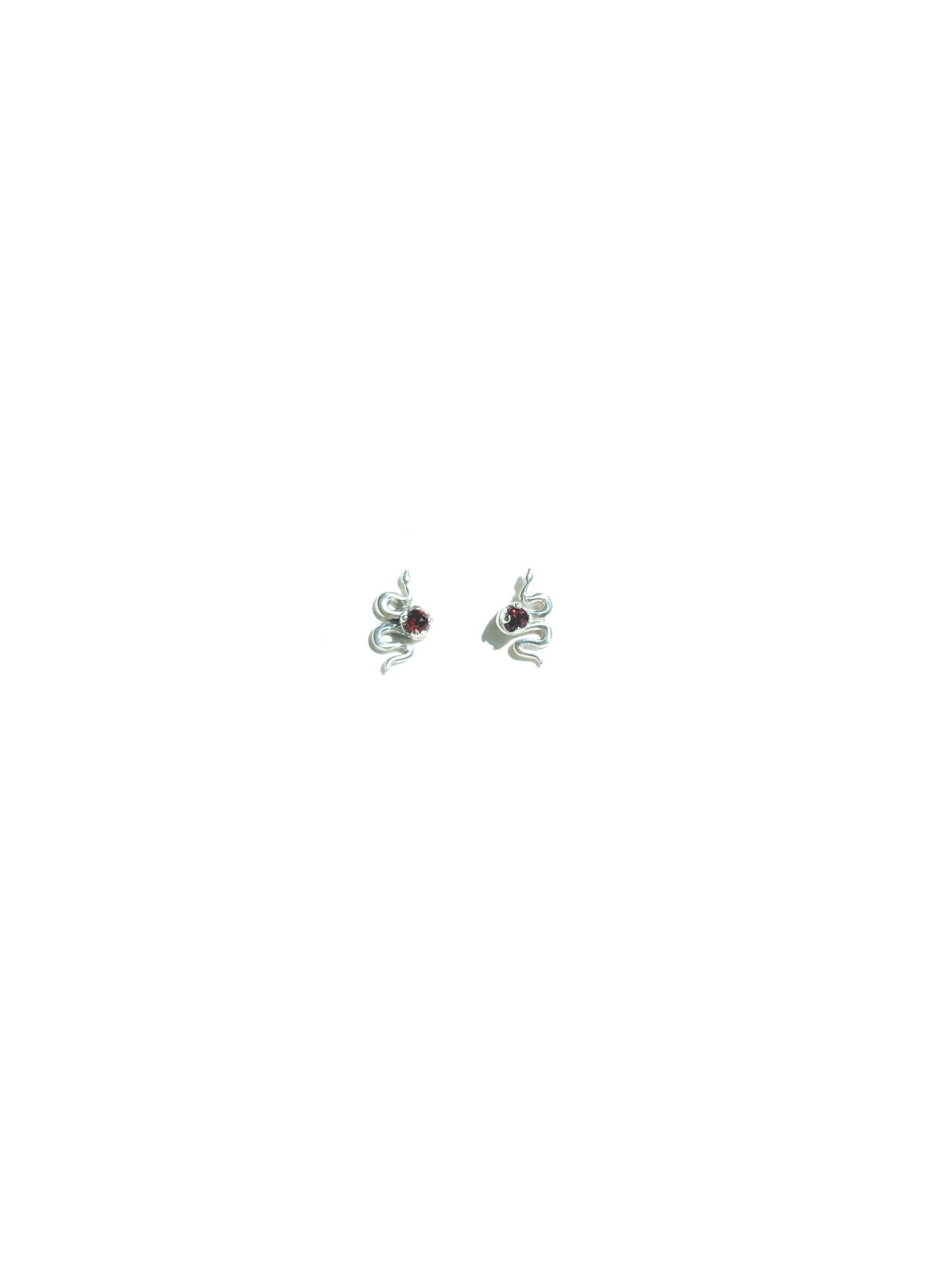 Sterling Silver Snake Stud Earrings