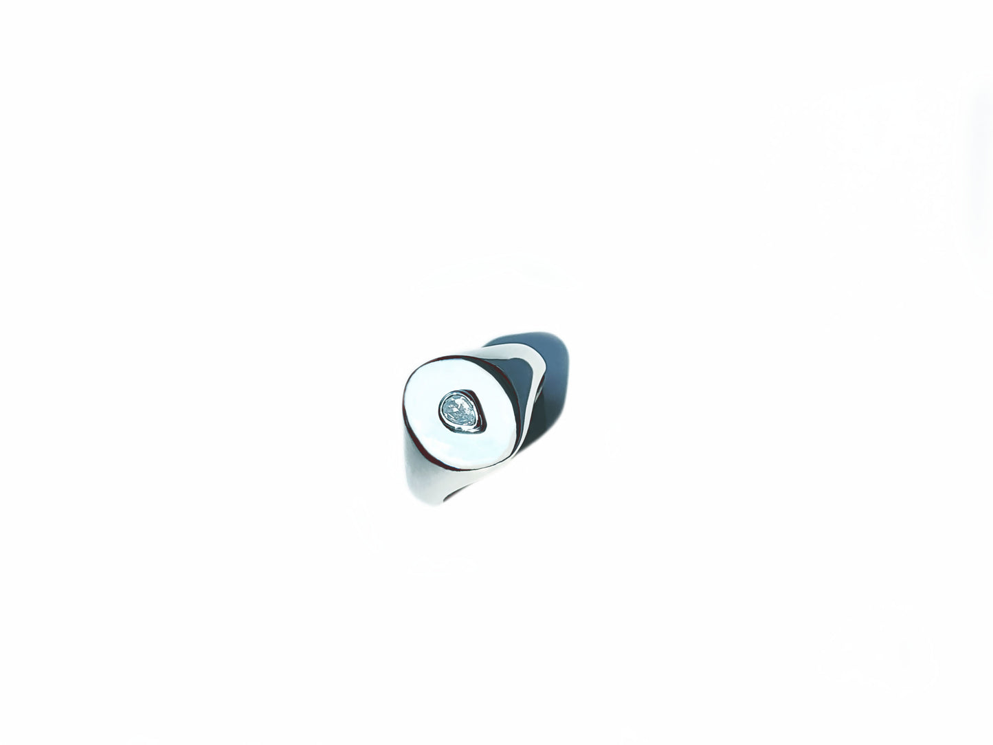 Pear Cut Diamond Signet Ring