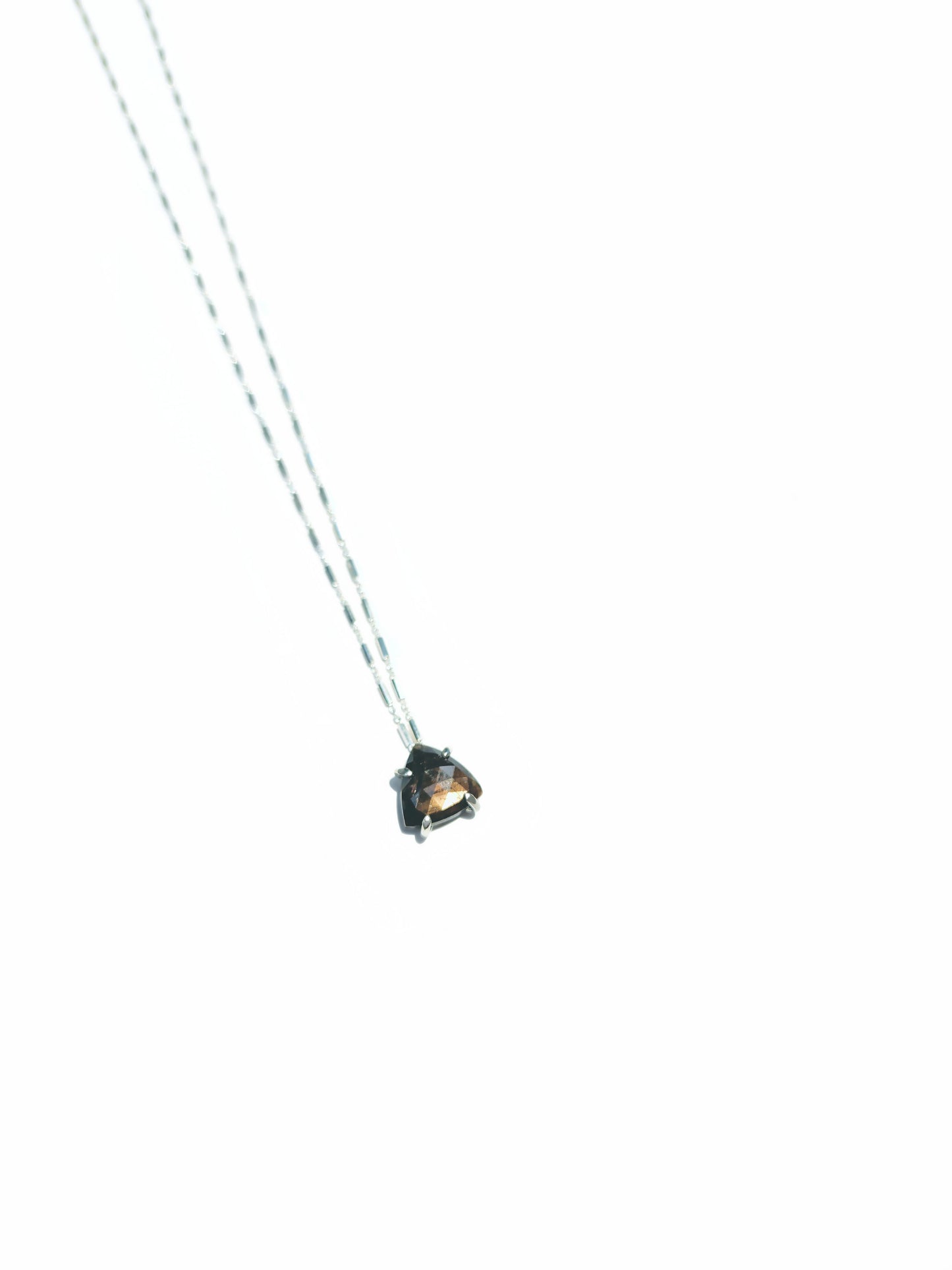 Triangle Rose Cut Sapphire Necklace