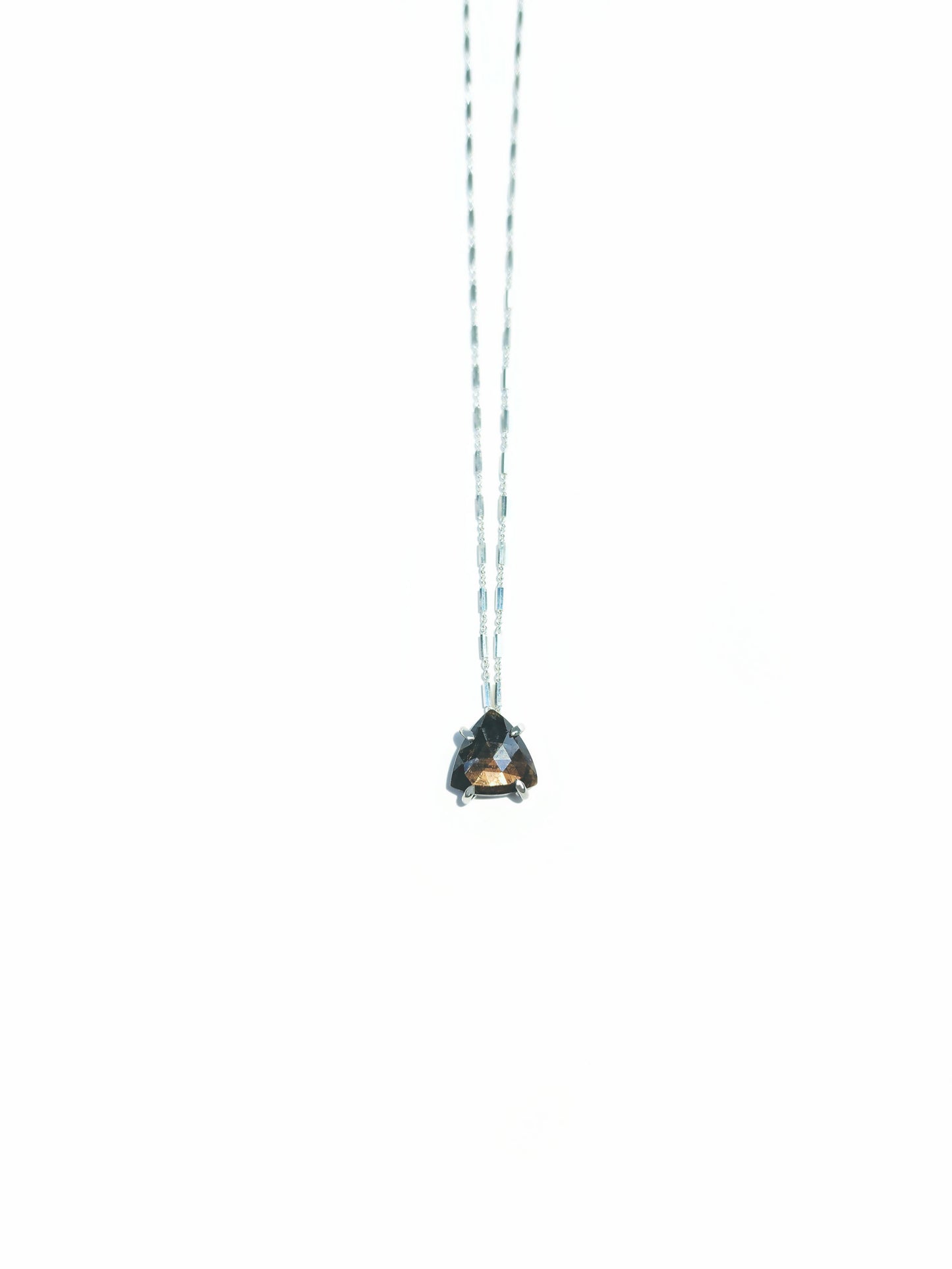Triangle Rose Cut Sapphire Necklace