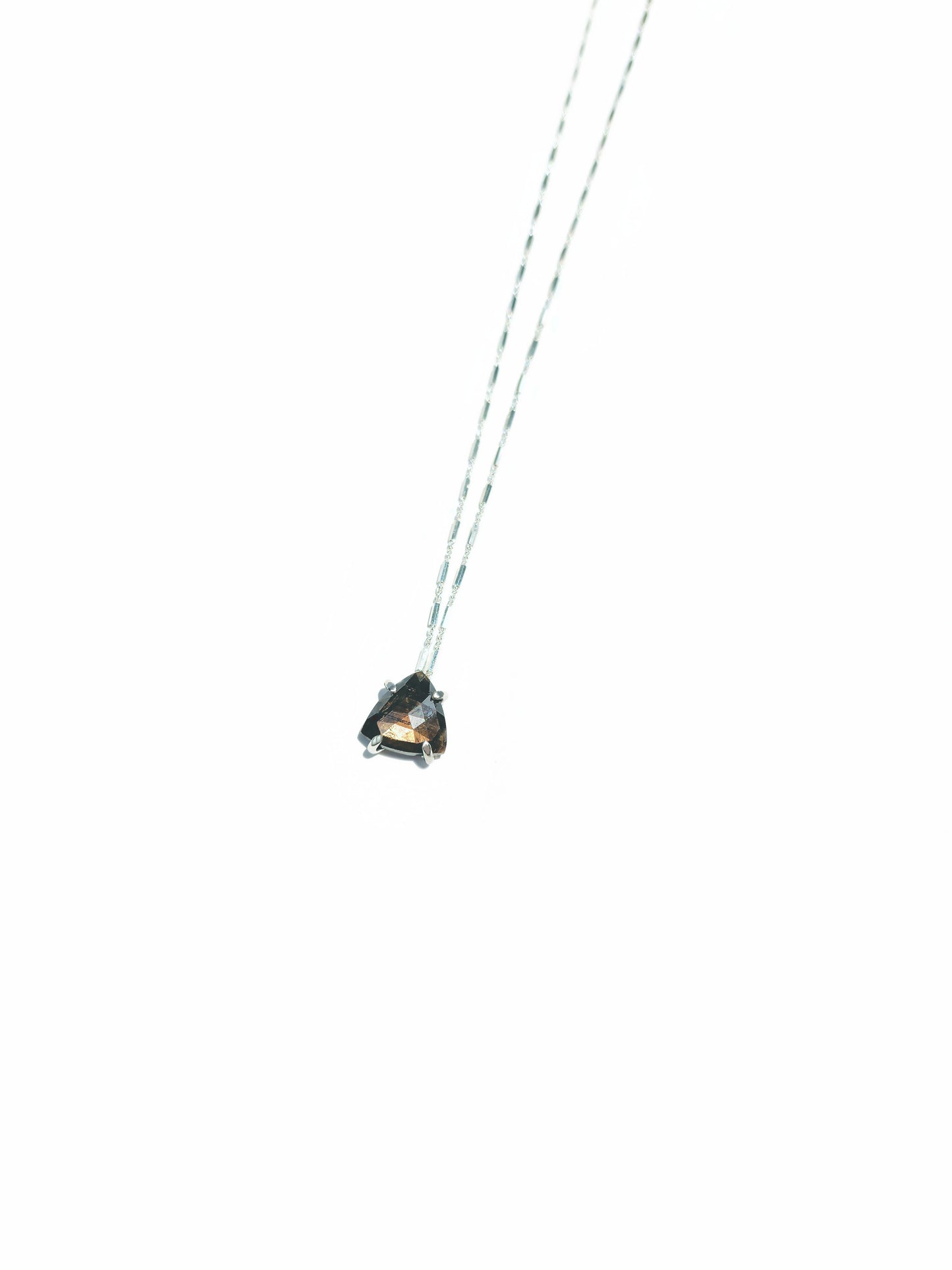Triangle Rose Cut Sapphire Necklace