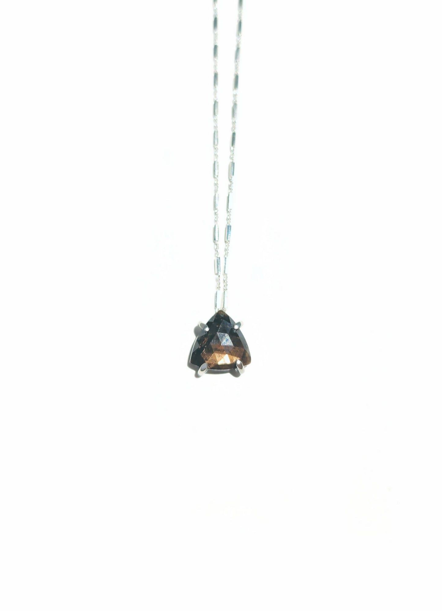 Triangle Rose Cut Sapphire Necklace