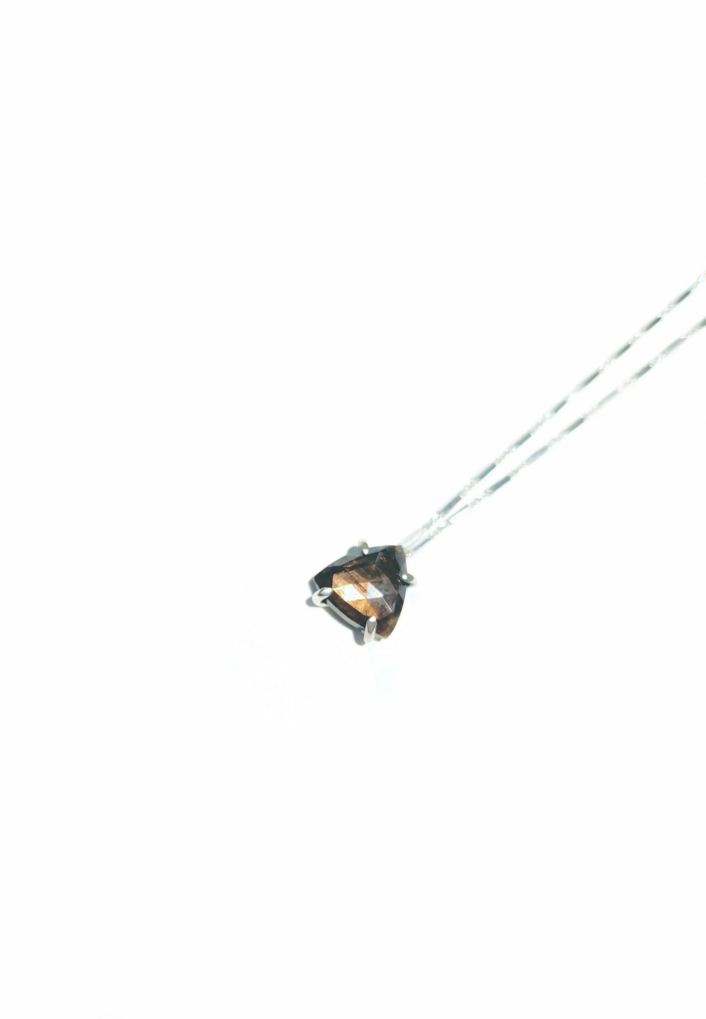 Triangle Rose Cut Sapphire Necklace