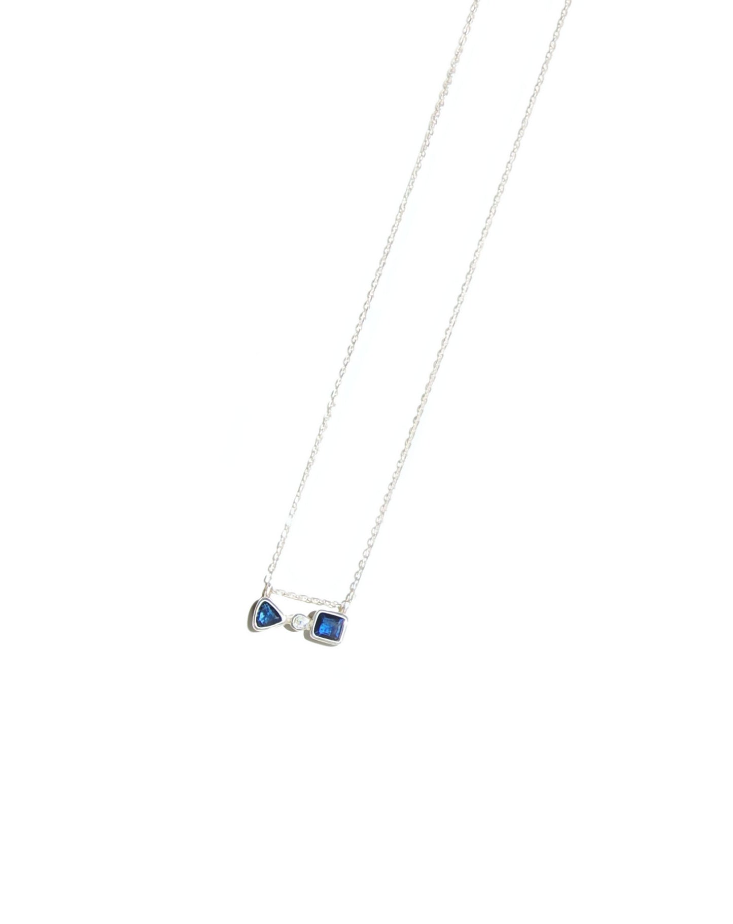 Mixed Shape Sapphire & Diamond Necklace