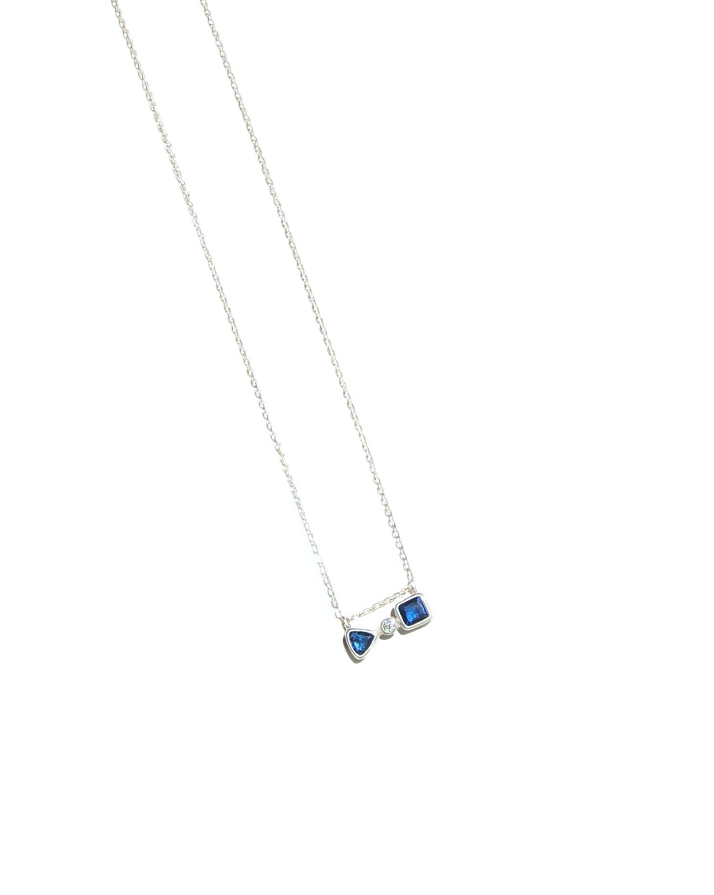 Mixed Shape Sapphire & Diamond Necklace