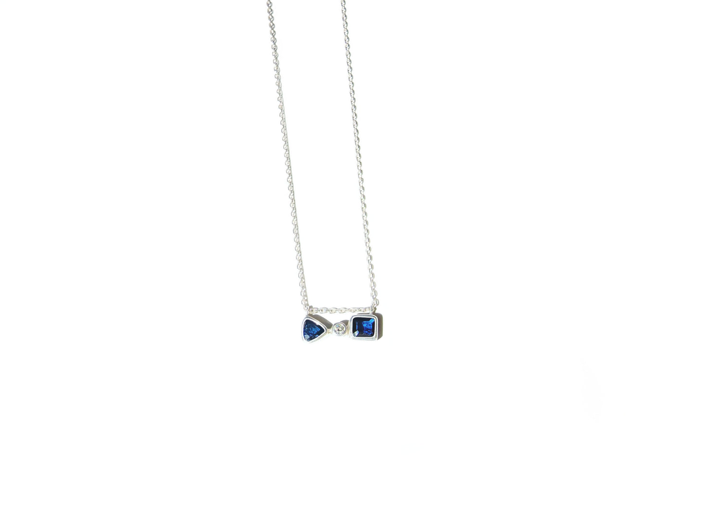 Mixed Shape Sapphire & Diamond Necklace