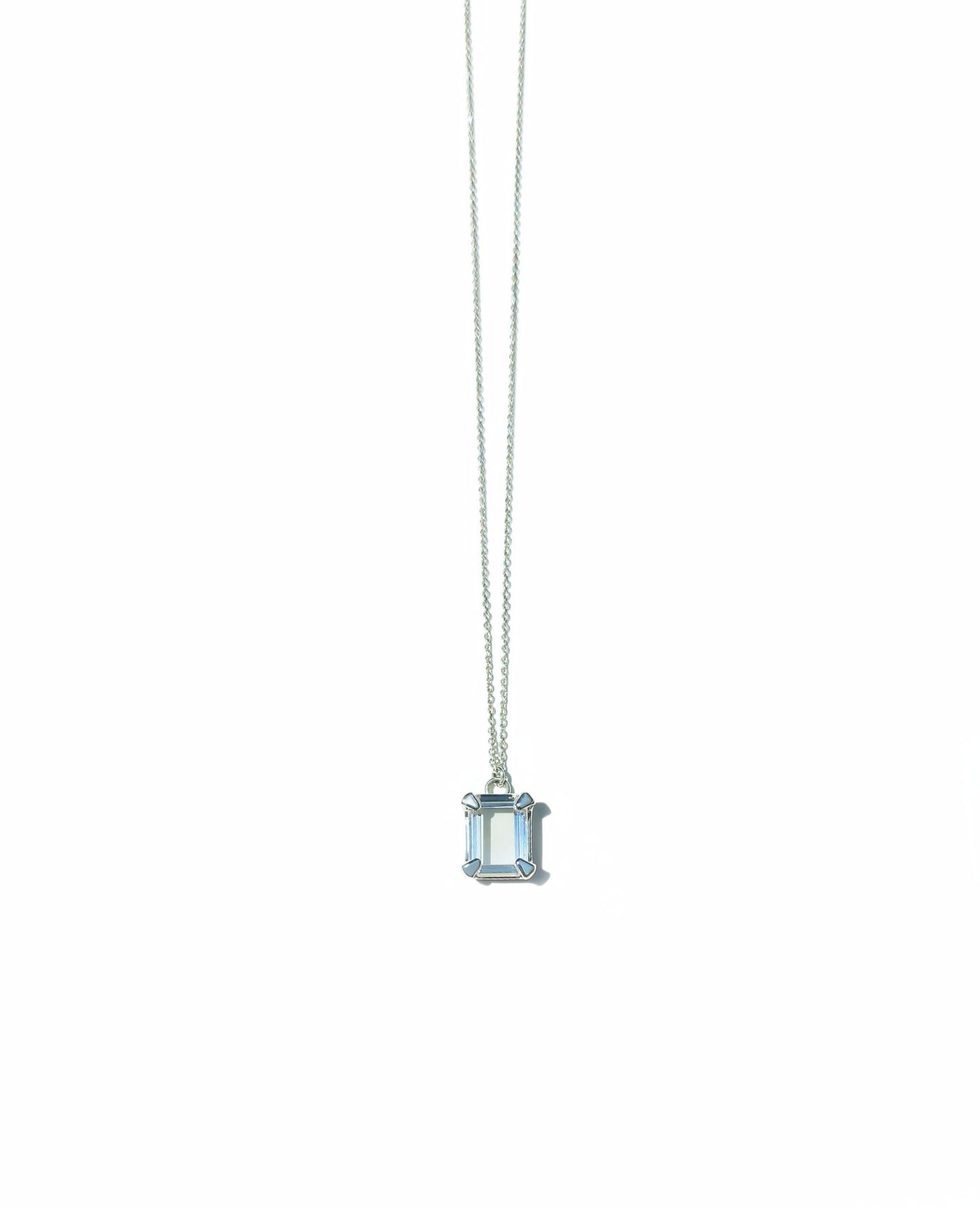 Emerald Cut Portrait Moissanite Necklace