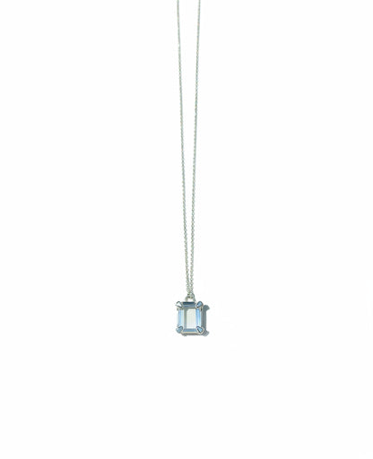 Emerald Cut Portrait Moissanite Necklace