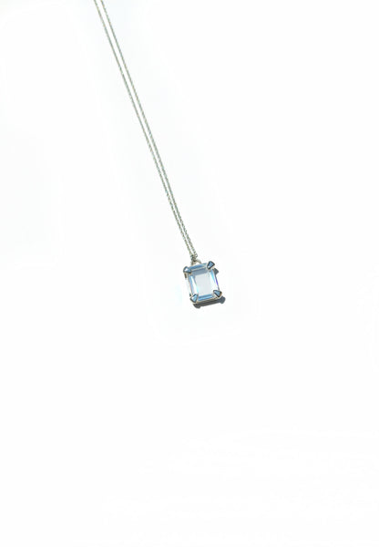 Emerald Cut Portrait Moissanite Necklace