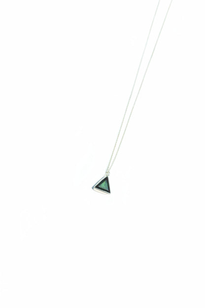 Triangle Cut Green Tourmaline Necklace