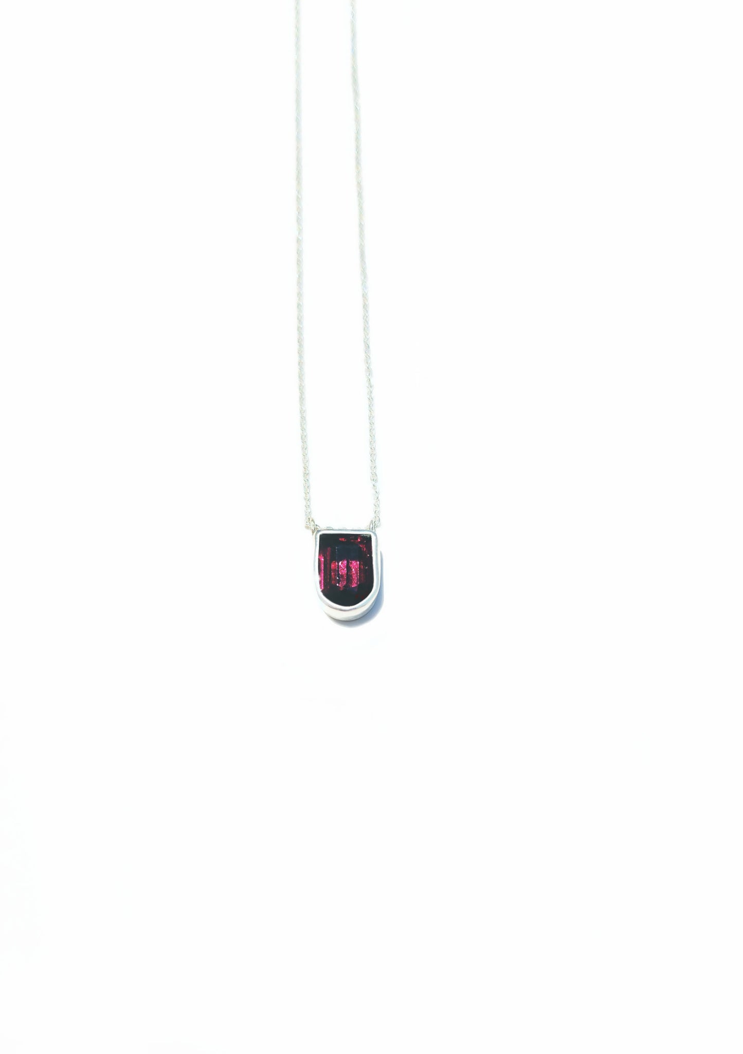 Fancy Cut Garnet Necklace