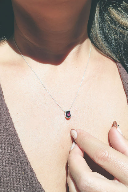 Fancy Cut Garnet Necklace