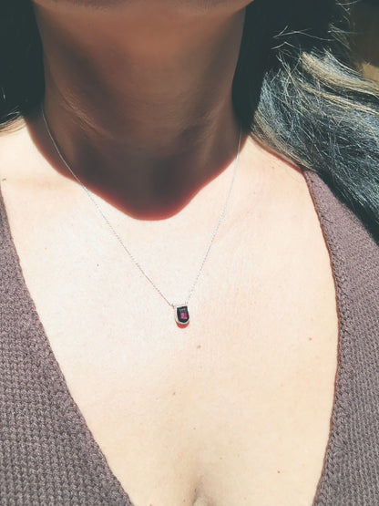 Fancy Cut Garnet Necklace