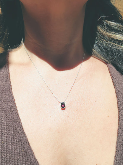 Fancy Cut Garnet Necklace