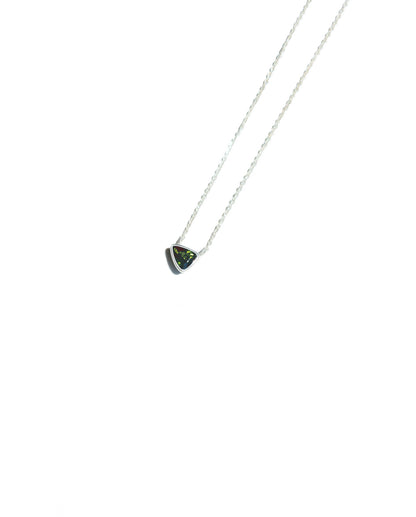 Fancy Cut Green Tourmaline Necklace