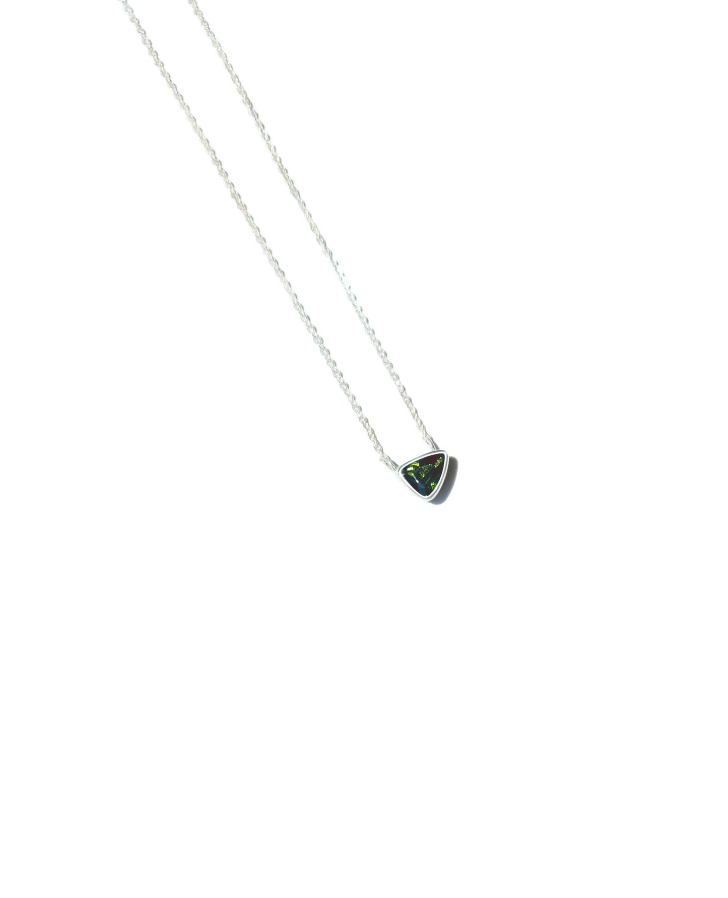 Fancy Cut Green Tourmaline Necklace