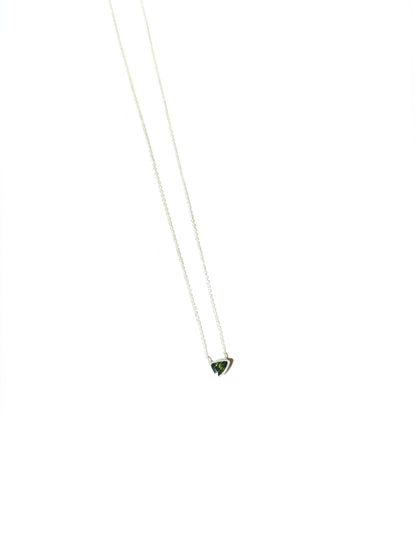 Fancy Cut Green Tourmaline Necklace