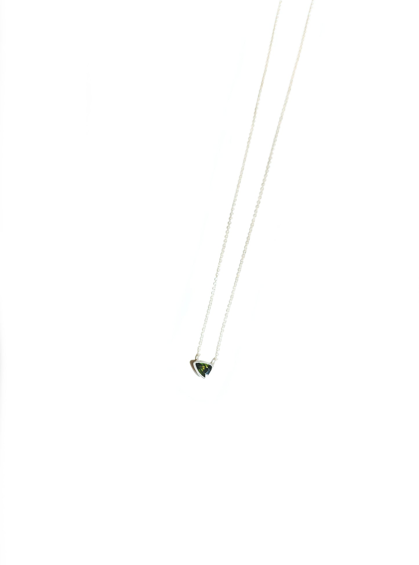 Fancy Cut Green Tourmaline Necklace