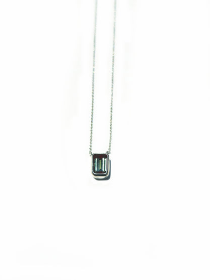 Fancy Cut Green Tourmaline Necklace