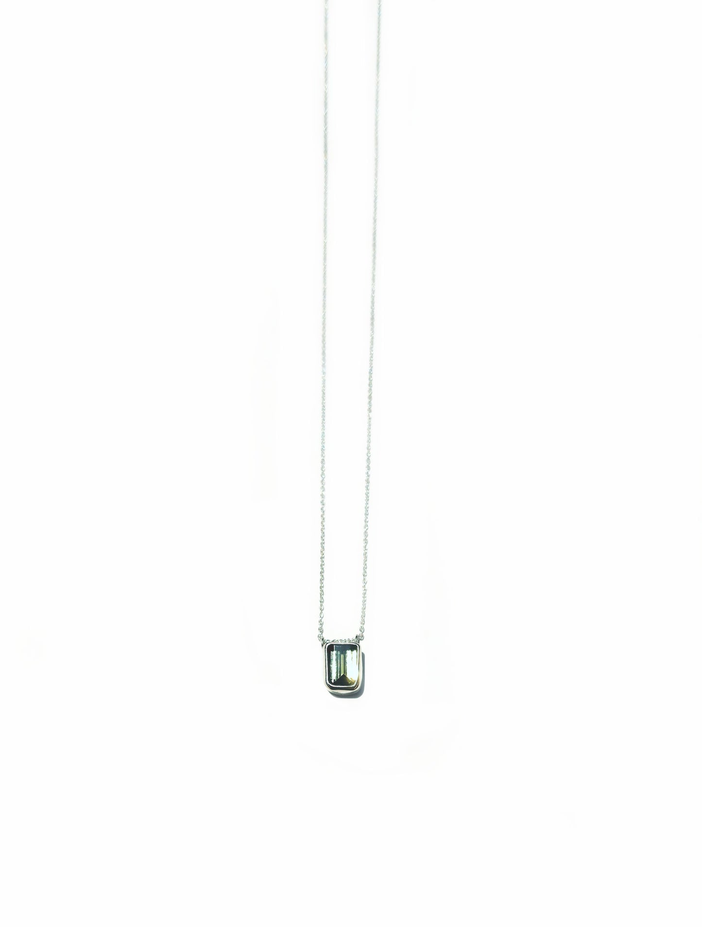 Fancy Cut Green Tourmaline Necklace