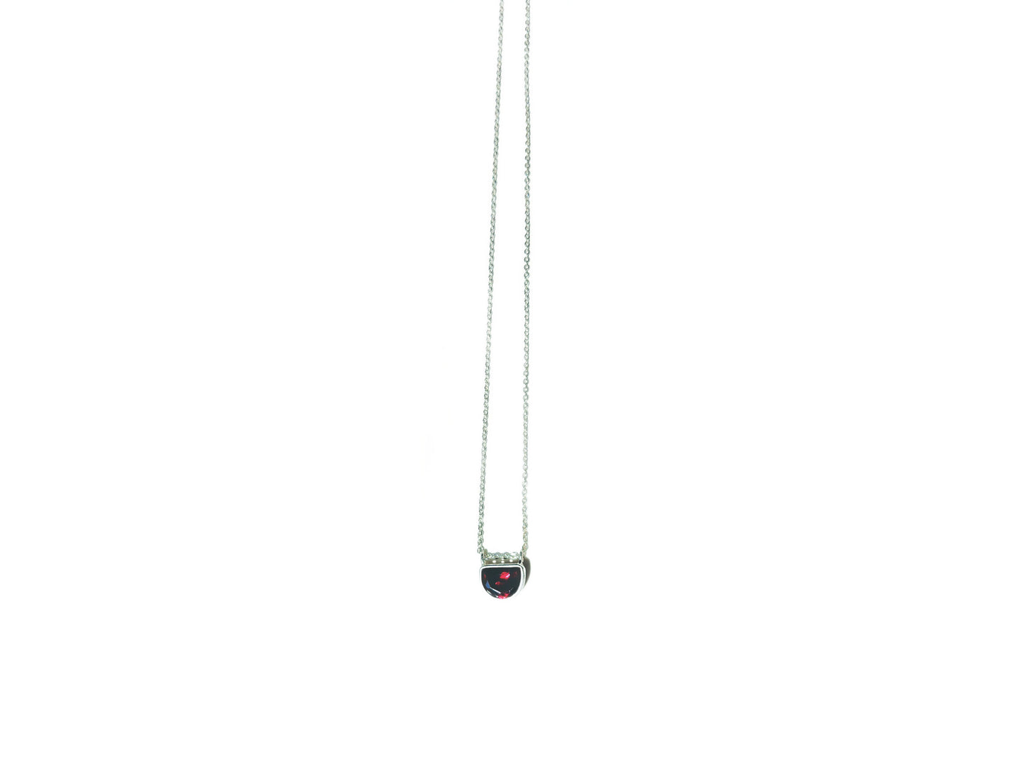 Half-Moon Garnet Necklace