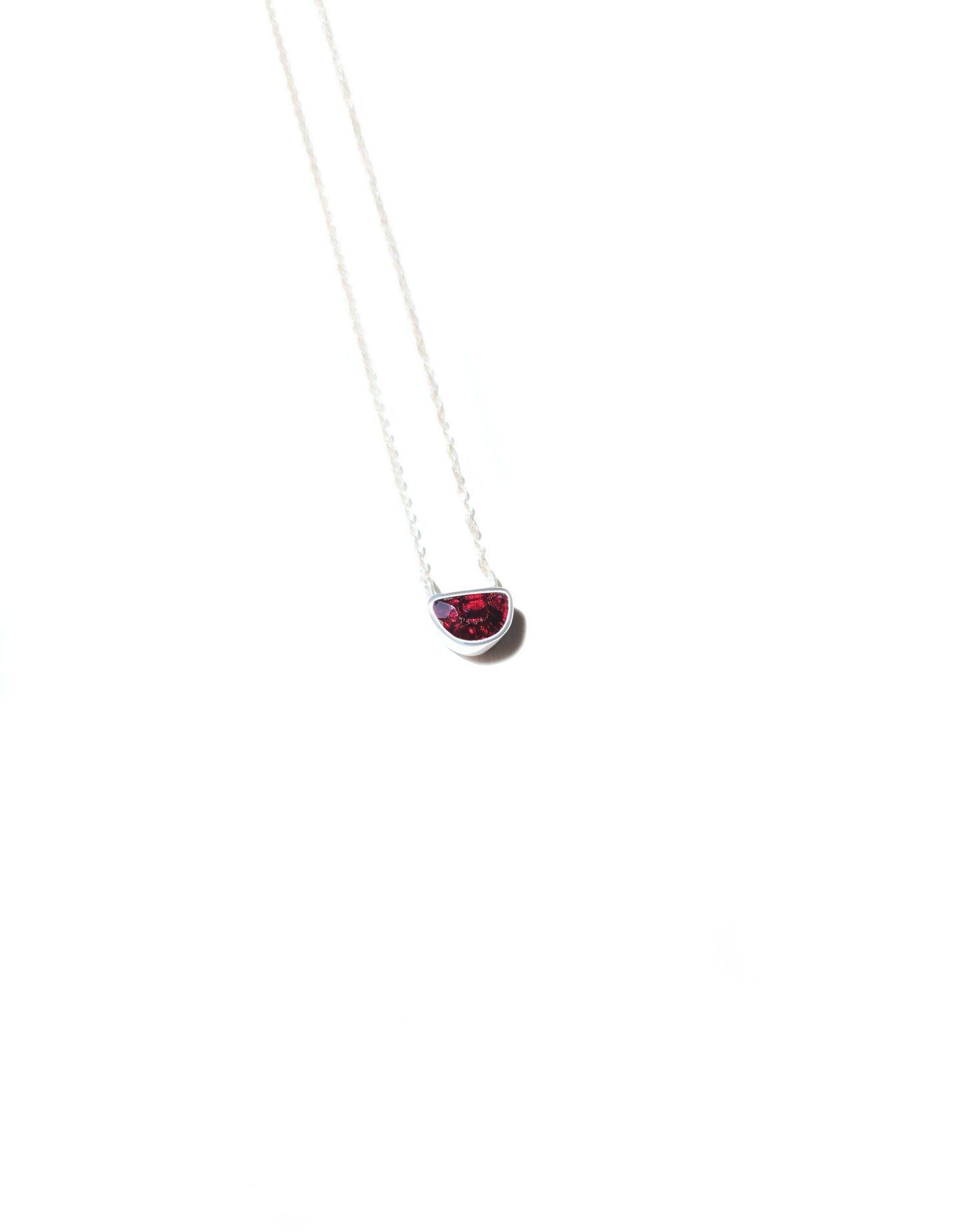 Half Moon Pink Tourmaline Necklace