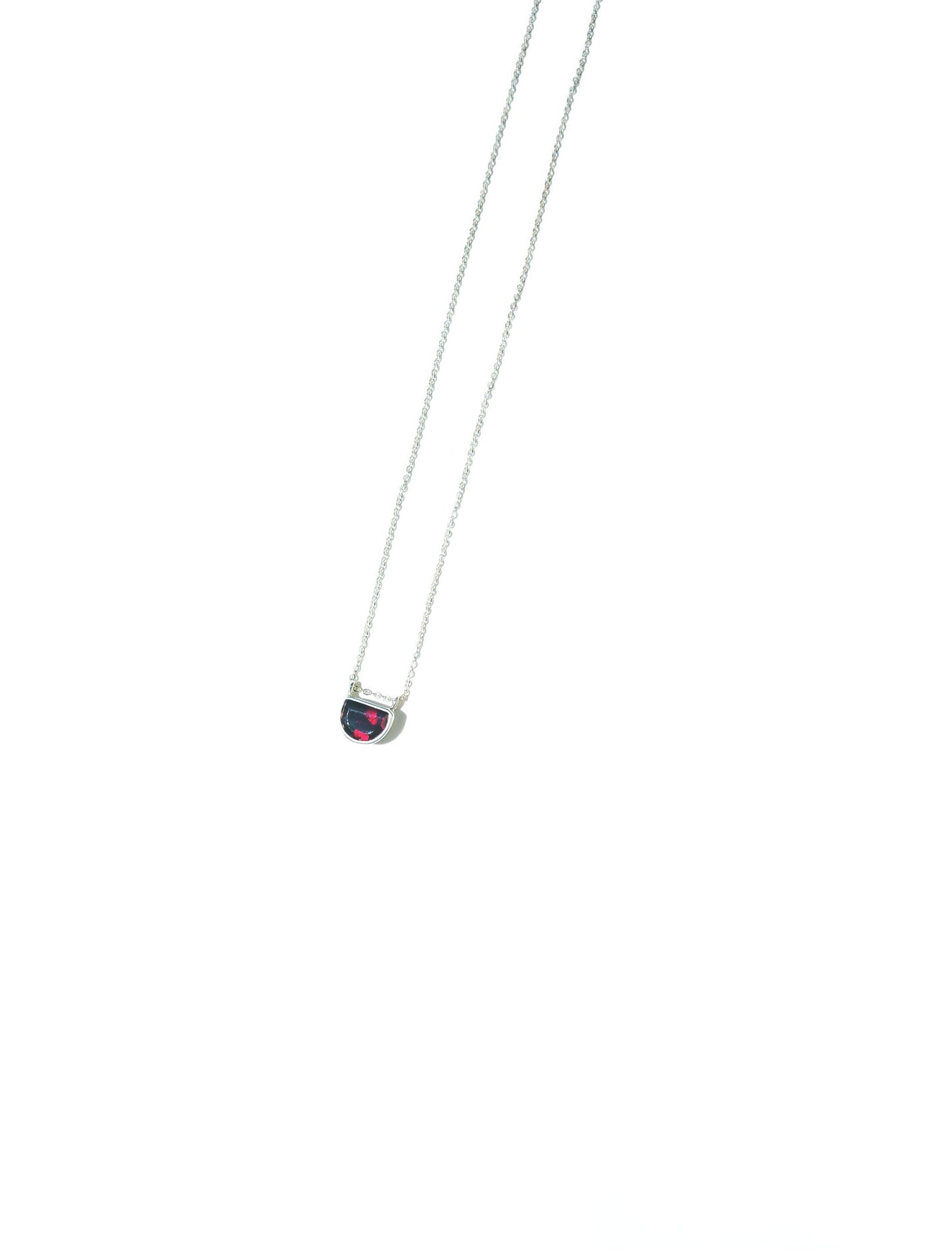 Half-Moon Garnet Necklace