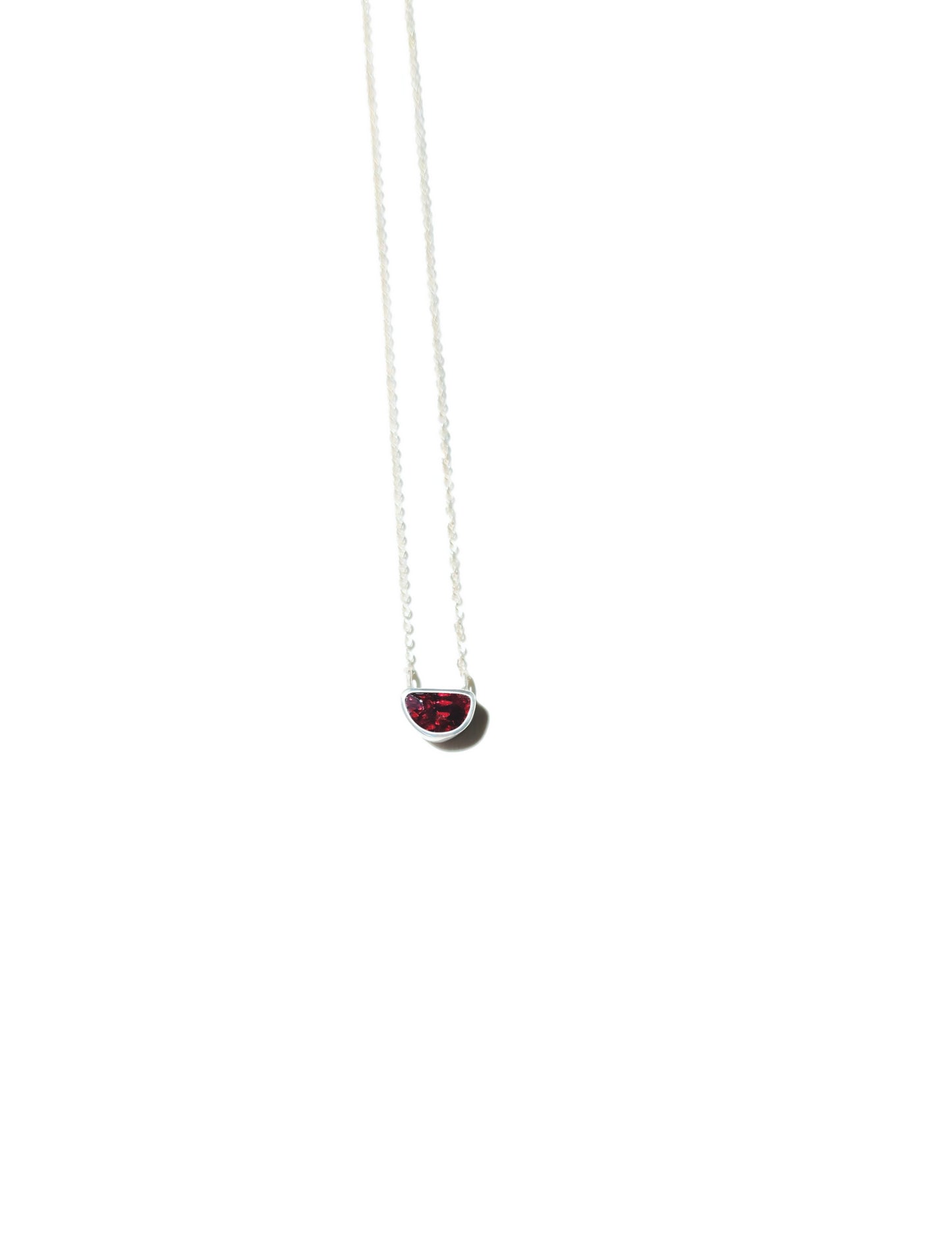 Half Moon Pink Tourmaline Necklace