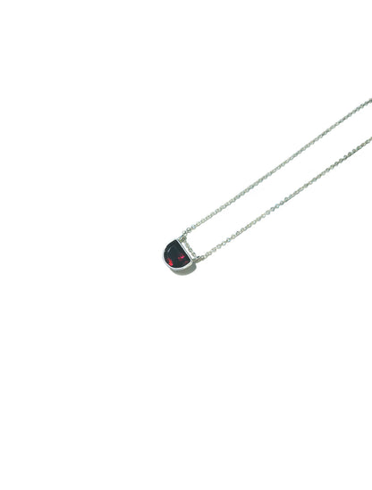 Half-Moon Garnet Necklace