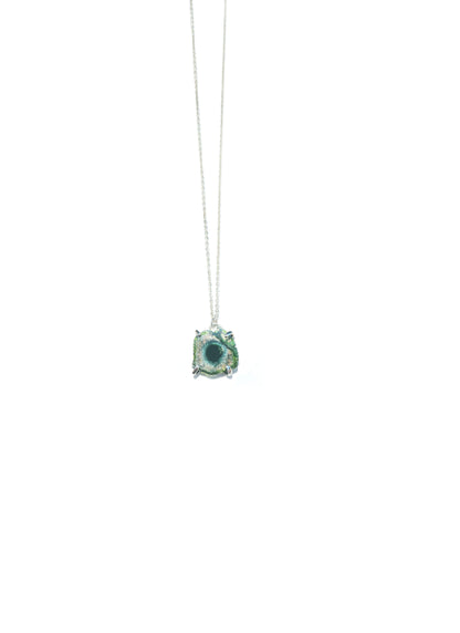 Large Watermelon Slice Tourmaline Necklace