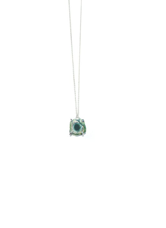 Large Watermelon Slice Tourmaline Necklace