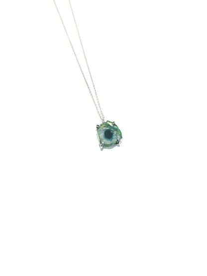 Large Watermelon Slice Tourmaline Necklace