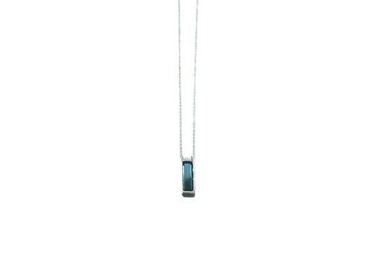 Rectangular Indicolite Tourmaline Necklace