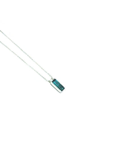 Rectangular Indicolite Tourmaline Necklace