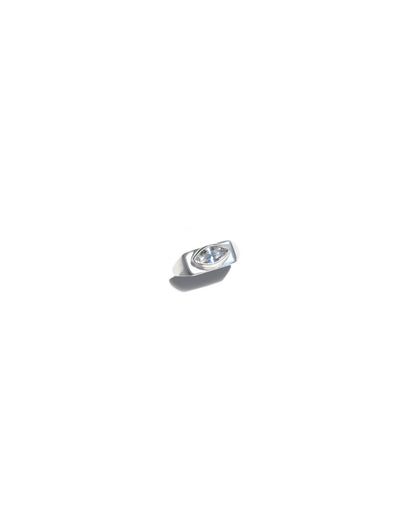 Marquise Cut Zircon Signet Ring