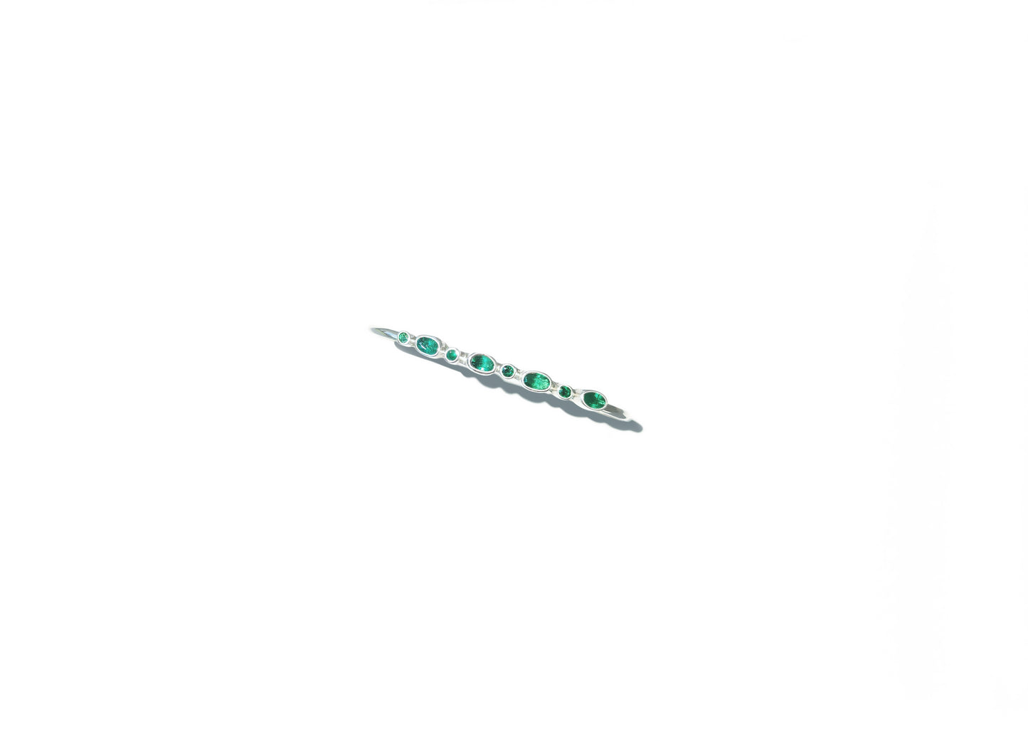 Mixed Shape Emerald Cuff Bracelet